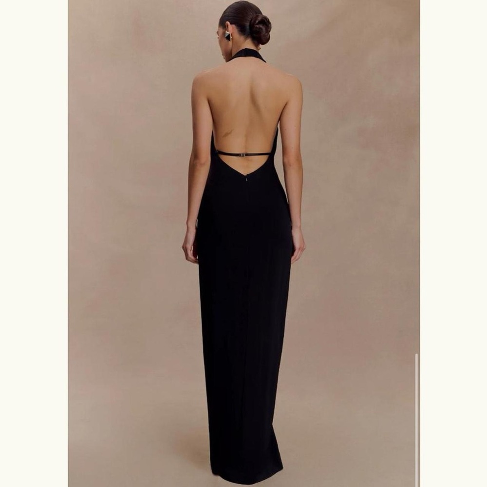 Meshki Black Halter Maxi Dress - Picture 5 of 9